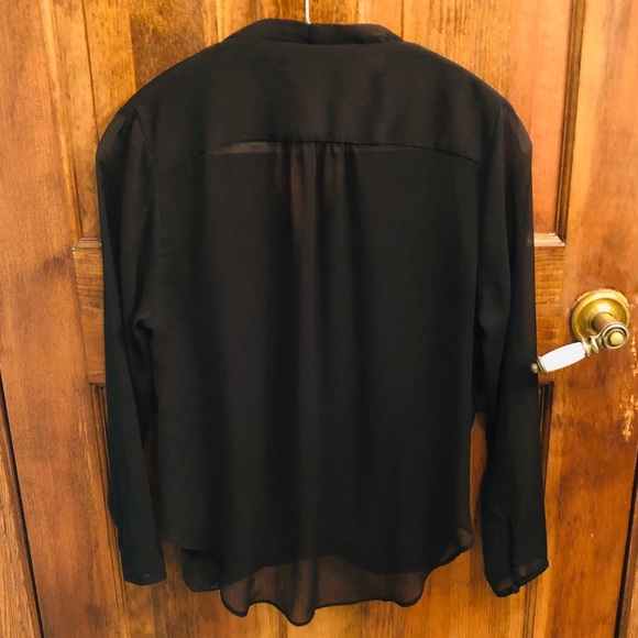 Banana Republic women’s black sheer blouse - Picture 2 of 3